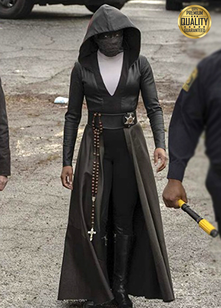 Regina King Watchmen Angela Abar Leather Costume Coat Regina King Watchmen Angela Abar Leather Costume Coat